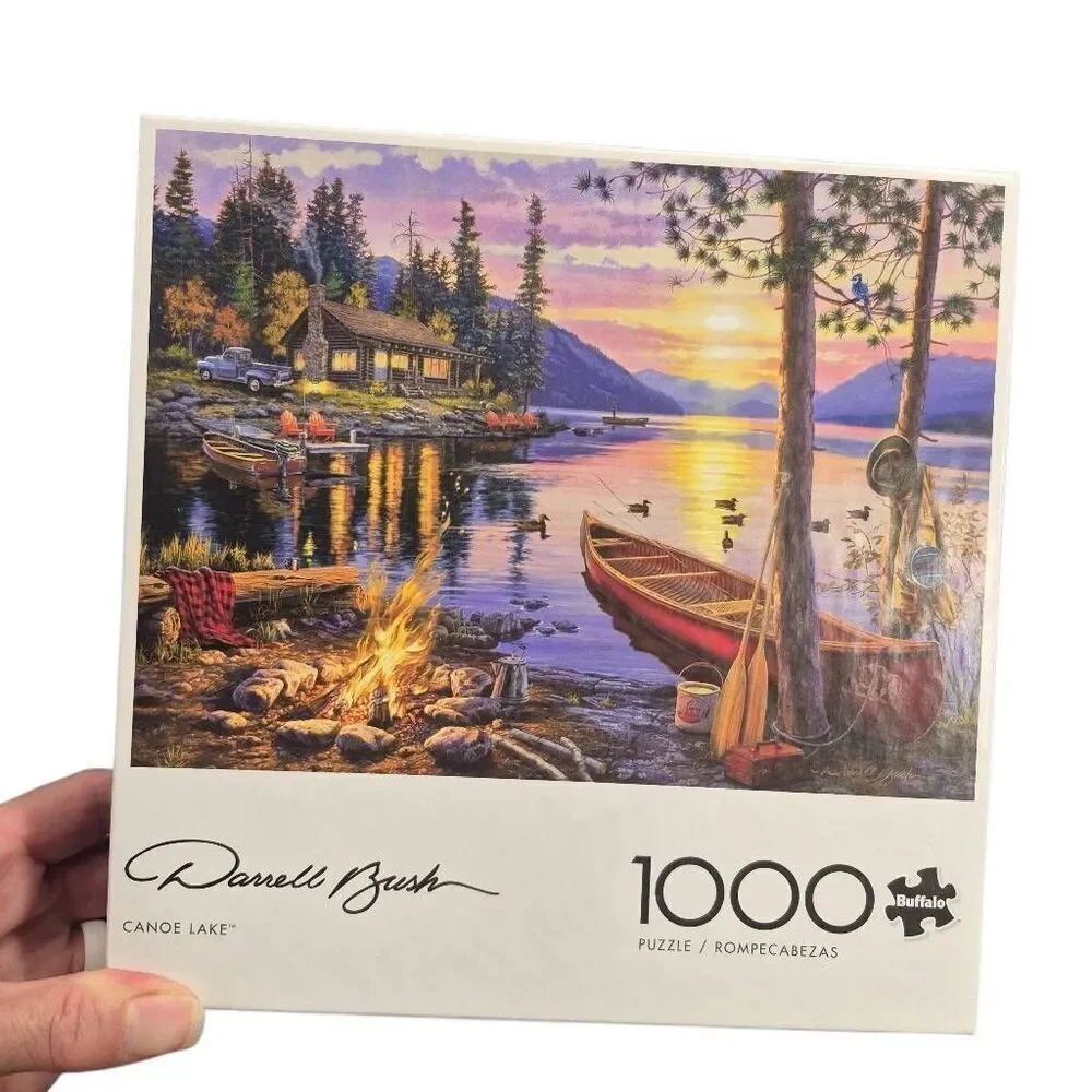 Buffalo Games Darrell Bush Canoe Lake 1000 pc Jigsaw Puzzle